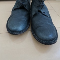 【SAYA/24.5cm】本革ブーツ　紐　編み上げ　シンプル　の画像