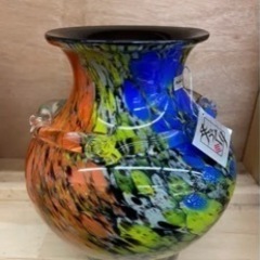 カメイガラス KAMEI GLASS 花瓶 花器 灰皿 未使用の画像