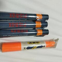 新品ピグマックスペイントマーカーオレンジ中字３本太字細字蛍光ペン