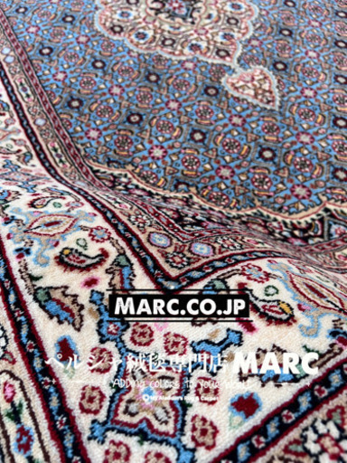 ムード産 ペルシャ絨毯 シルク入り 150×100cm