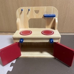 木のキッチンセットの画像