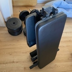 4WAY トレーニングベンチ　ダンベルセット