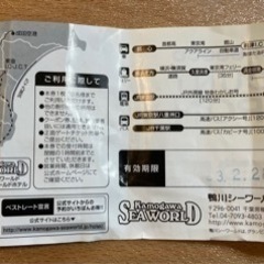 鴨川シーワールド割引券の画像