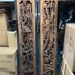 【人間国宝】手彫り欄間　破損あり
