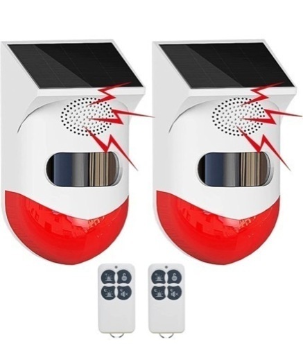 防犯アラーム LEDソーラーライト