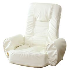 H座椅子【ラヴァンス／アイボリー(PVC)色】座椅子 サイドポケ...