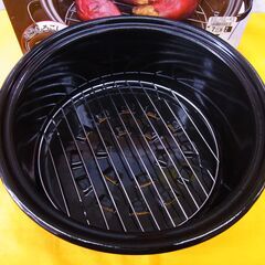 ガス火用 焼き芋鍋 ホーロー 21㎝ ホクホク焼いも鍋 アイメディア ホイル焼き 焼きとうもろこし 西岡店の画像