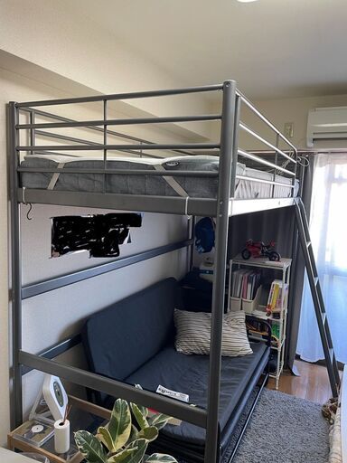 IKEA ロフトベッド　SVARTA　フレームのみ（マットレスなし）
