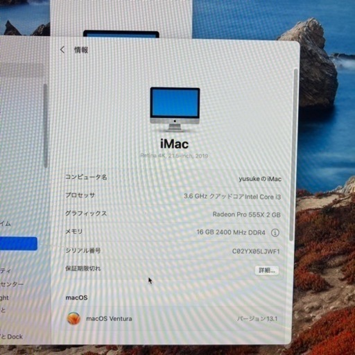 iMac 21.5 2019 Retina 4K 16G A2116  おまけ付