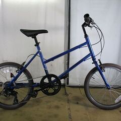 C487☆ 9500円☆ ミニベロ 【20インチ ブルー 7段】