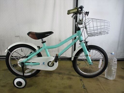 C490★9000円★整備済み中古子供自転車【16インチ 　コーダブルーム　アルミ　asson　ライトグリーン】