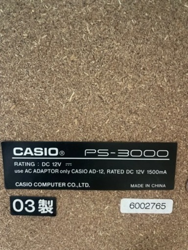 ■お取引決定■   CASIO 電子ピアノ　PS-3000  動作確認済み　イス無し