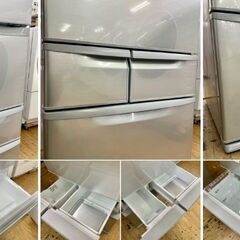 地域限定送料無料 美品【 TOSHIBA 】東芝 411L 5ドア 大型冷凍冷蔵庫