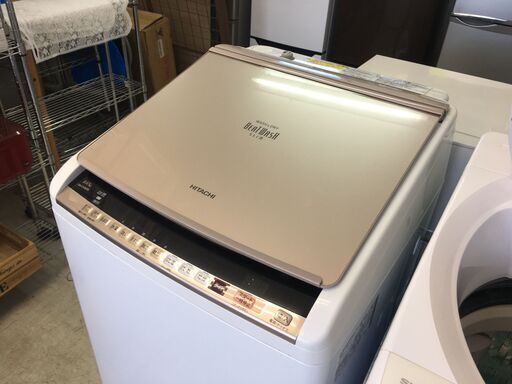 洗濯機の分解クリーニング行っています！配送設置込み　日立8.0K洗濯乾燥機　2018年製　分解クリーニング済み！！