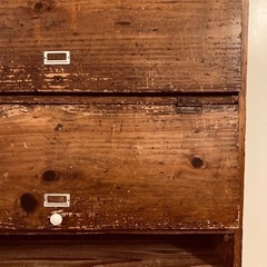 パタパタ扉　木製棚　シェルフ　ジャンク　アンティークの画像