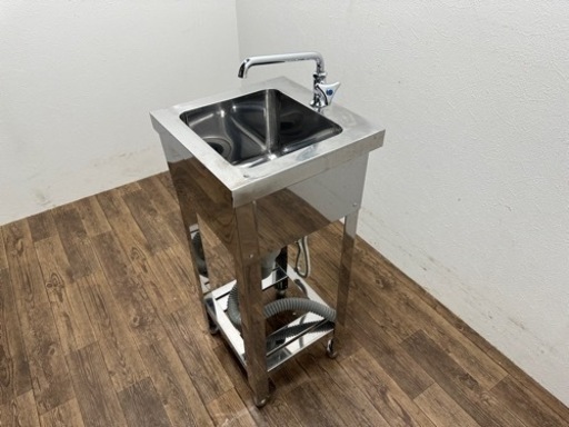 業務用　ステンレス　１槽シンク流し台　蛇口付き　店舗　飲食店　厨房　W350xD350xH800mm