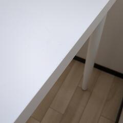 IKEA 白デスク　100×60 高さ調節可能60-90cmの画像