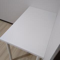 IKEA 白デスク　100×60 高さ調節可能60-90cmの画像