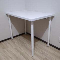 IKEA 白デスク　100×60 高さ調節可能60-90cm