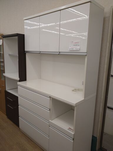 ★ジモティ割あり★ ニトリ 食器棚 ホワイト H201×W120×D51 クリーニング済み KJ1320