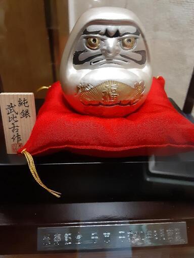 純銀 武比古作 TAKEHIKO 達磨 ダルマ 箱、ガラスケース付 silver970