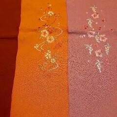 半襟　正絹❓️　化繊　紬　帯揚げの画像