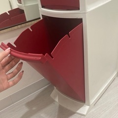 ②ゴミ箱　ストッカー　収納　斜め開け収納　美品の画像