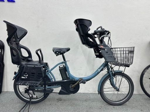 カゴ付き3人乗り電動自転車　ヤマハパスバビー　人気な車種　子供乗せシート付きのお買い得