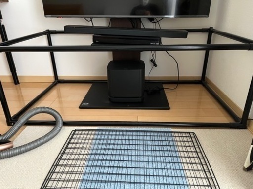 壁よせテレビ台　wall　ベビーゲート　DIY イレクター　パイプ