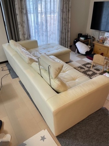 本革カウチソファ（ダブルライン3RC革WC）