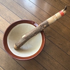 すり鉢　山椒の木のすりこぎ棒の画像