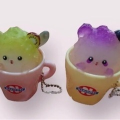 スイーツ デコ キーホルダー ★ かき氷 パフェ パンダ くま ★ 新品の画像