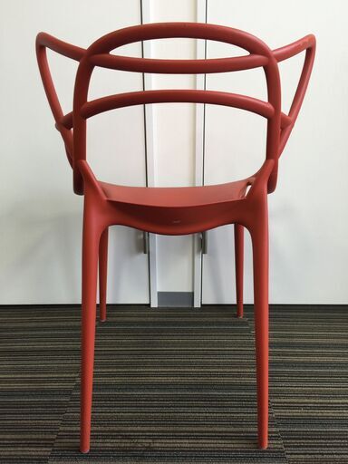 〇MASTERS KARTELL カルテル マスターズ アームチェア 椅子 ブランド 家具 ペア オレンジ 店舗 カフェ オフィス(NF230128)327-7-②(45)W◎