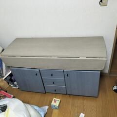 天板開閉式テーブル(抽斗付き)の画像