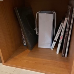 【収納　本棚】木製キューブボックス　スライド全開式前扉付きの画像