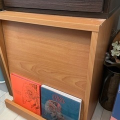 【収納　本棚】木製キューブボックス　スライド全開式前扉付きの画像