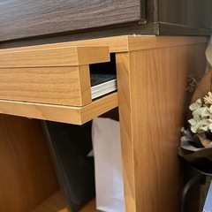 【収納　本棚】木製キューブボックス　スライド全開式前扉付きの画像