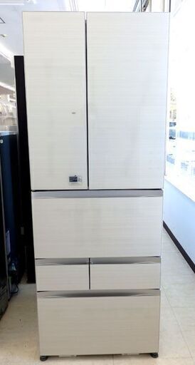 北海道千歳市/恵庭市 東芝 555L冷蔵庫 GR-H560FV(ZC) 2014年製 ルーセントアイボリー 6ドア 両開き TOSHIBA