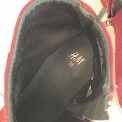中古 H&M ブーツ 38 ワインレッドの画像