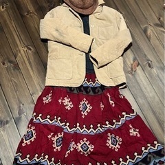 ハット　中折れ帽　冬　針金入り　オレンジ　ブラウンの画像