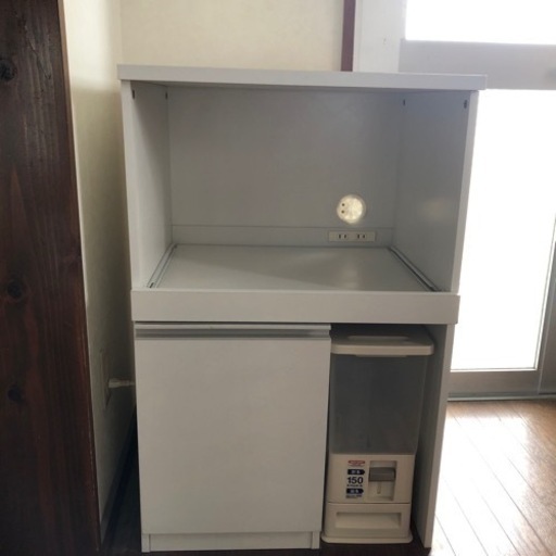 キッチン収納　炊飯器電子レンジラック　米びつセット