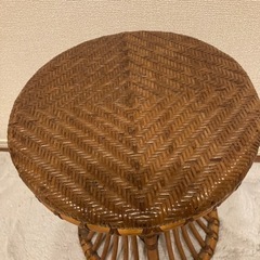 ラタン　籐　丸椅子【お話中】の画像