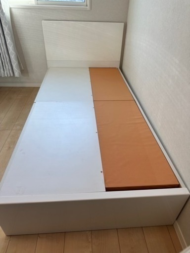 白　ベッド　収納付き