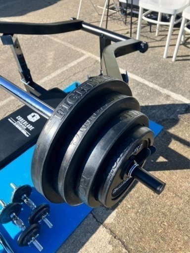 セットで激安!! FIGHTING LOAD セーフティベンチプレス＆PROIRON ダンベルセット 