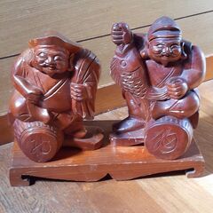 木彫りの恵比寿・大黒の画像