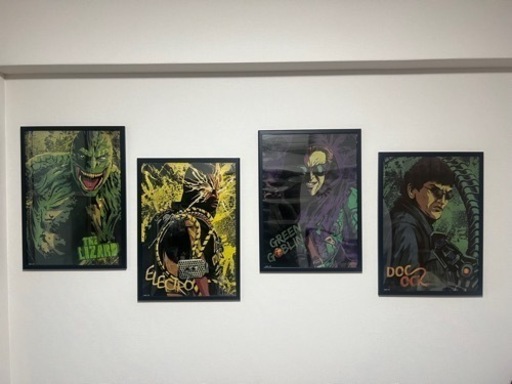 MARVEL ヴィランポスター額付き　4枚セット　A2サイズ