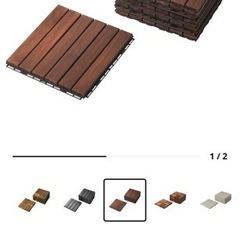 IKEA フロアデッキ屋外用　RUNNENルッネン　ブラウン　イケアの画像