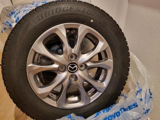 185/65R15 ブリヂストンMAZDA純正4穴ホイール付4本