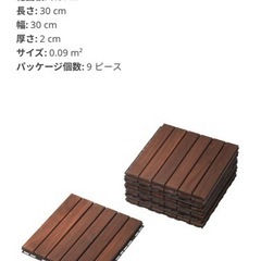 IKEA フロアデッキ屋外用　RUNNENルッネン　ブラウン　イケアの画像