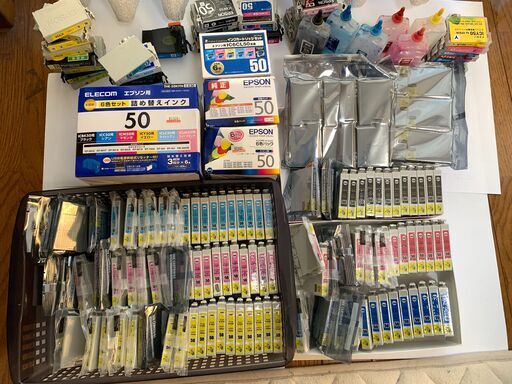 処分品 エプソン IC５０互換インク(一部純正品)を、まとめての出品です。値下げしました【もうすぐ取り消します】